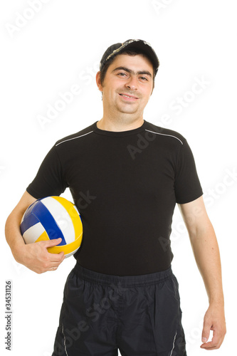 Volleyball men with the ball.