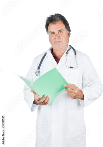 Doctor holding patient file