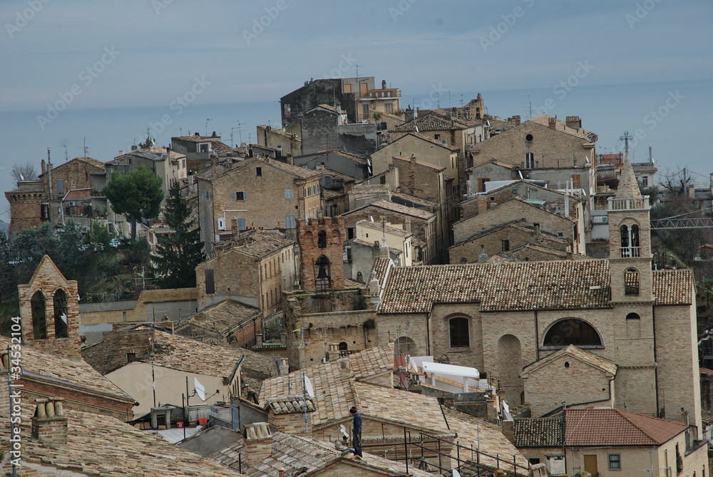 Obraz premium tetti di Acquaviva Picena, Marche