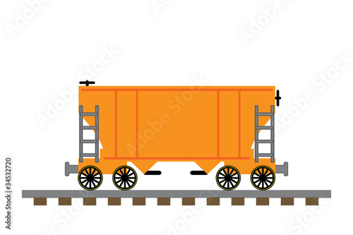 Train hopper car illustration