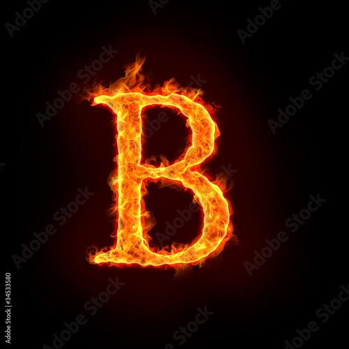 fire alphabets, B