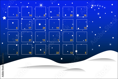 Adventskalender Winterlandschaft