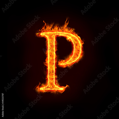fire alphabets, P