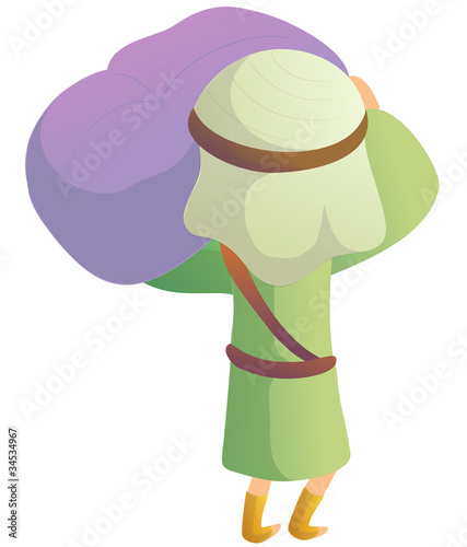 Rear view of man walking