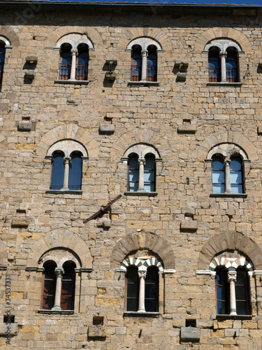 Ancient beautiful windows in Voltera - Tuscany, Italy