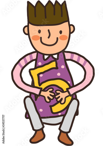 Close-up of man holding number