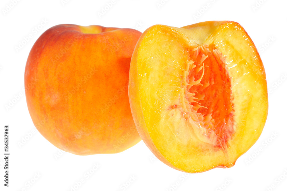 peach on a white background peach on a white background