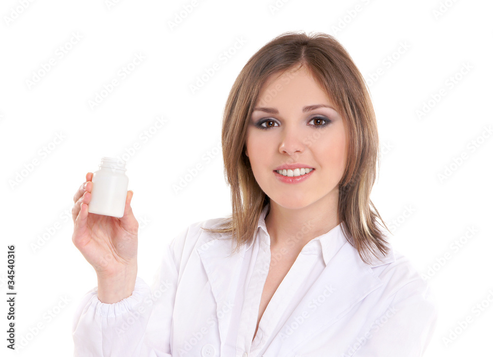 Young attractive doctor isolated over white background Young attractive doctor isolated over white background