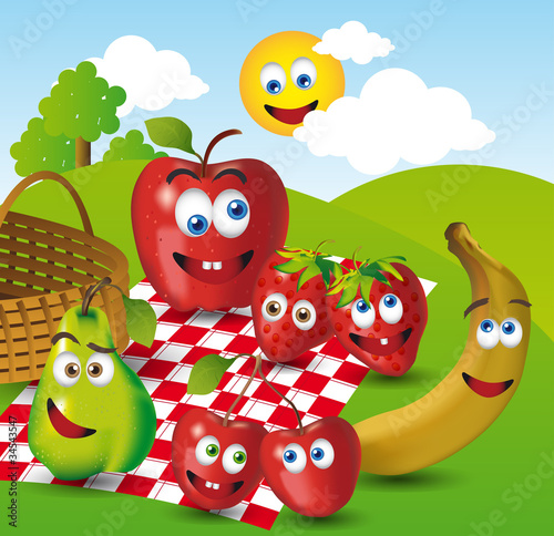 FRUTAS DIVERTIDAS DE PICNIC