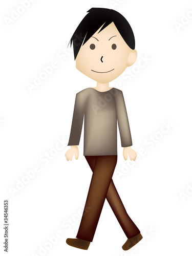 歩く男性