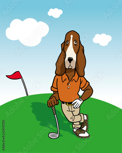 dog golfer