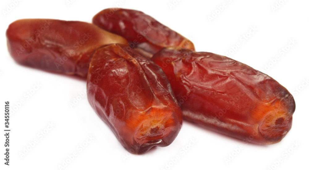 Dates over white background