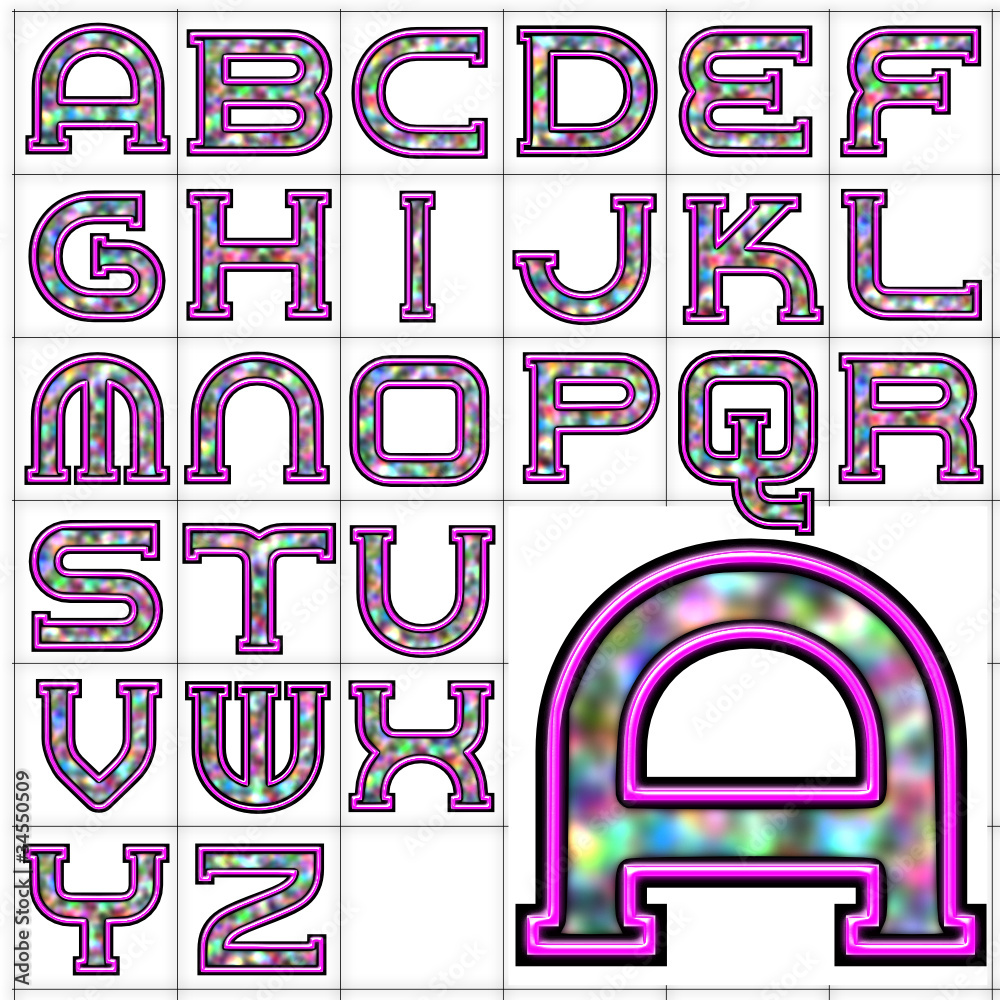 ABC Alphabet background neon rainbow design Stock Vector | Adobe Stock