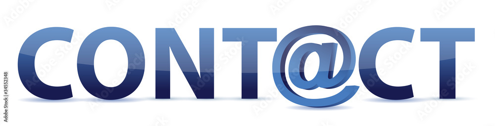 the word contact with email alias on white background the word contact with email alias on white background