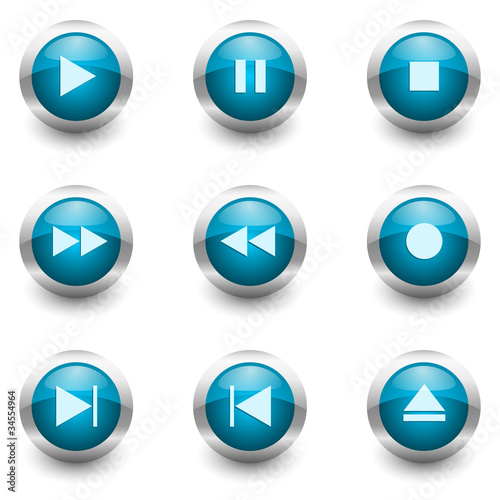 Free Download multimedia buttons set - GFXLoad