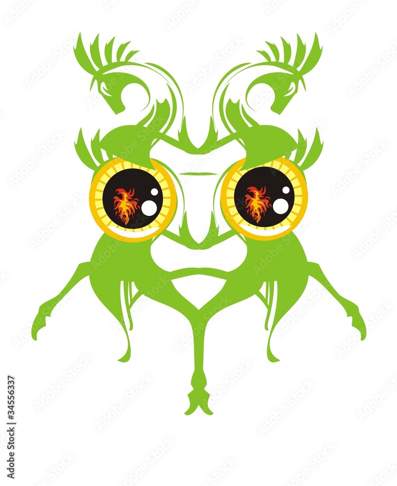 Obraz premium Green monster symbol