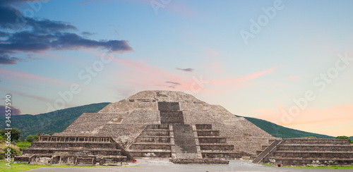 Teotihuacan pyramid of the moon. photo