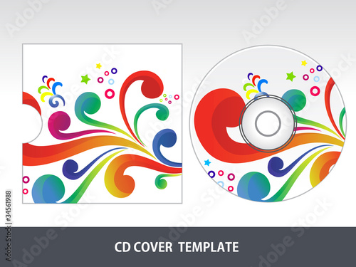abstract colorful floral cd cover