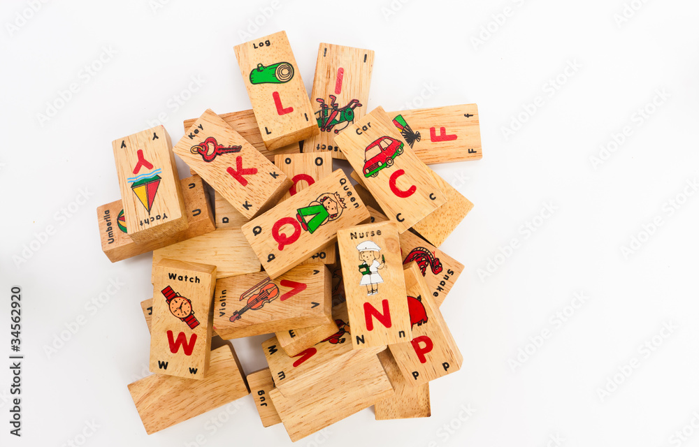 Obraz premium wording pazzel A-Z for kid isolated on white