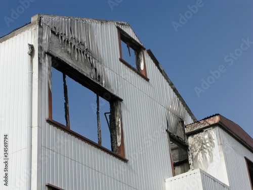 Brandschaden - Abgebranntes Haus