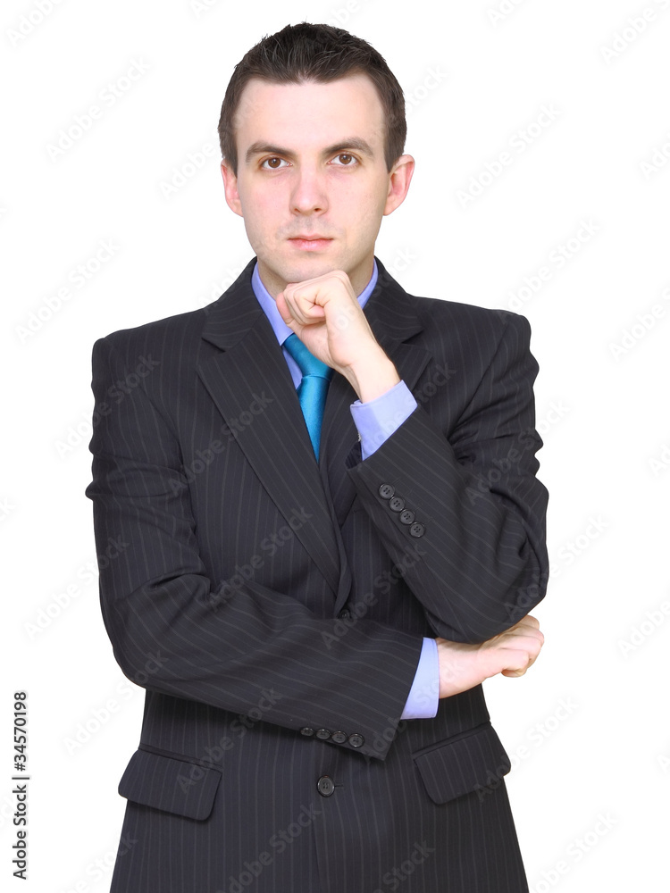 Caucasian businessman - in pensiveness condition. Caucasian businessman - in pensiveness condition.