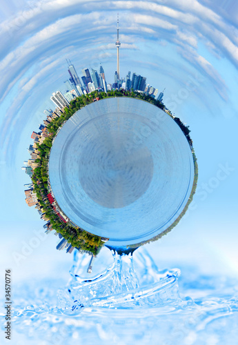 Canvas Print Spheres&water