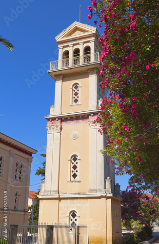 Traditional steeple at Kourkoumelata village of Kefalonia island photo