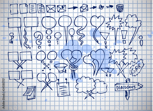 set of dialog icons