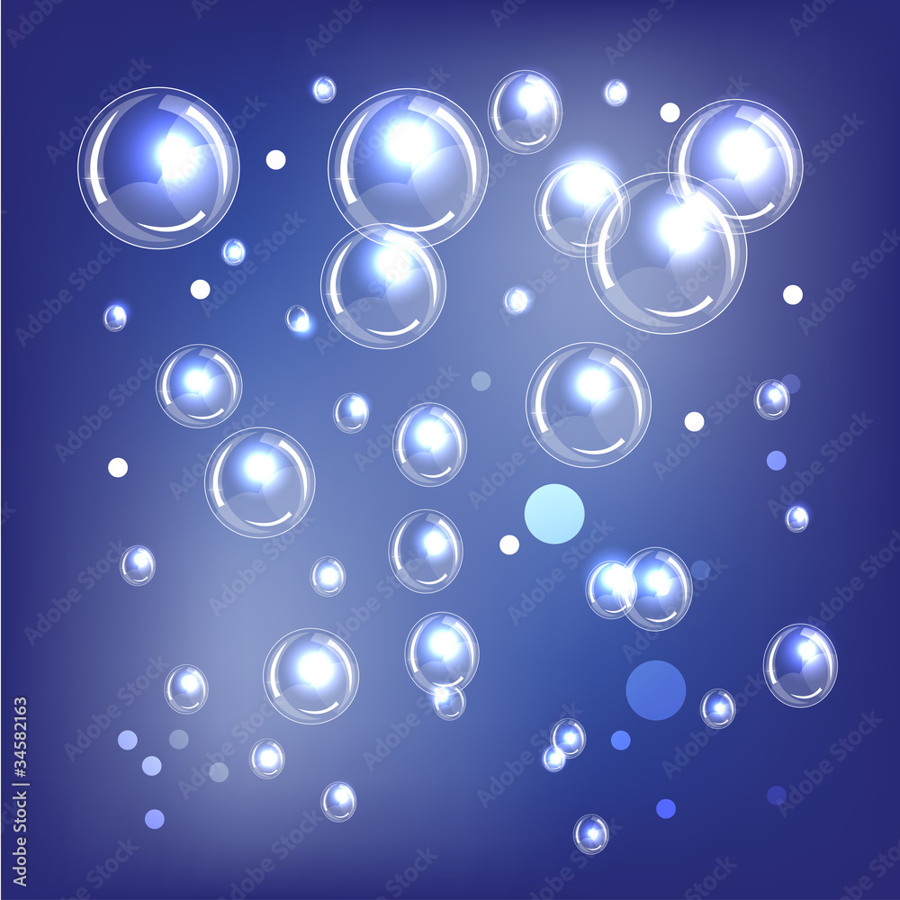Shiny Blue Bubbles