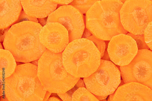 Healthy natural food, background. Carrots slices