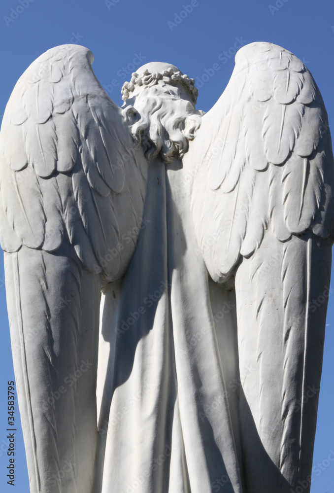 Fototapeta premium rear view of angelic figure, Italy