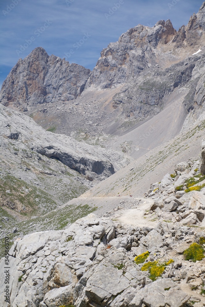 path through mountains in Cantabria