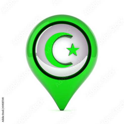 picture a beautiful, green, glossy icons on white background