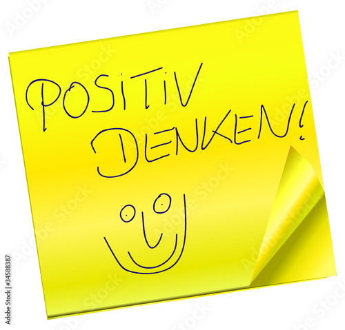 Haftnotiz - Positiv Denken