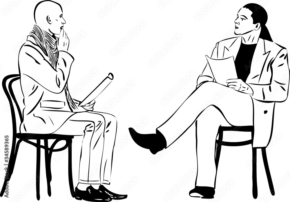 two men sitting reading something on a wooden chair two men sitting reading something on a wooden chair