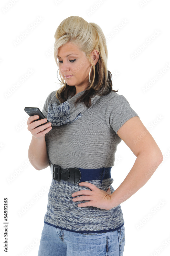Attractive Woman Using a Smart Phone 01 Attractive Woman Using a Smart Phone 01