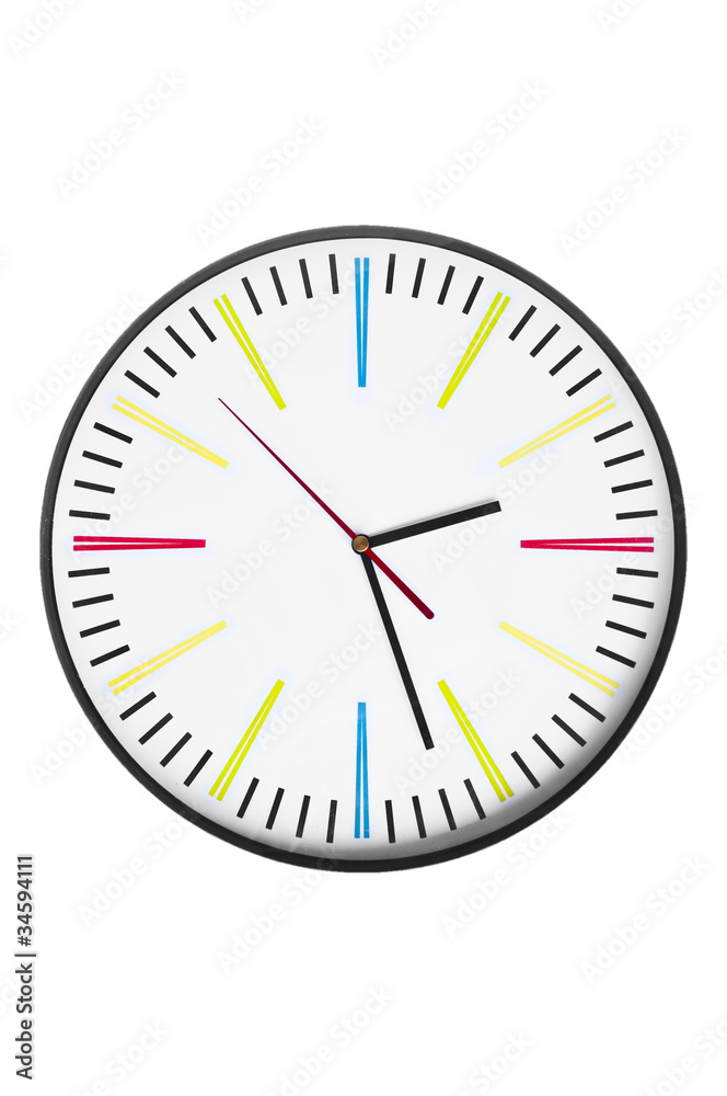 Retro wall clock isolated on white background Retro wall clock isolated on white background