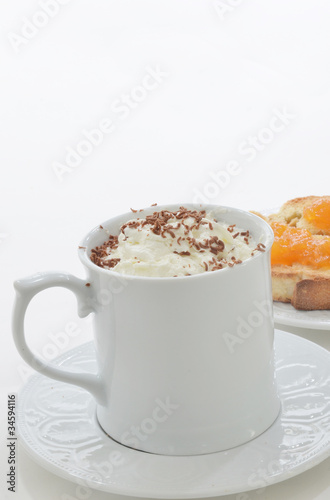Hot Beverage Jam and Toast