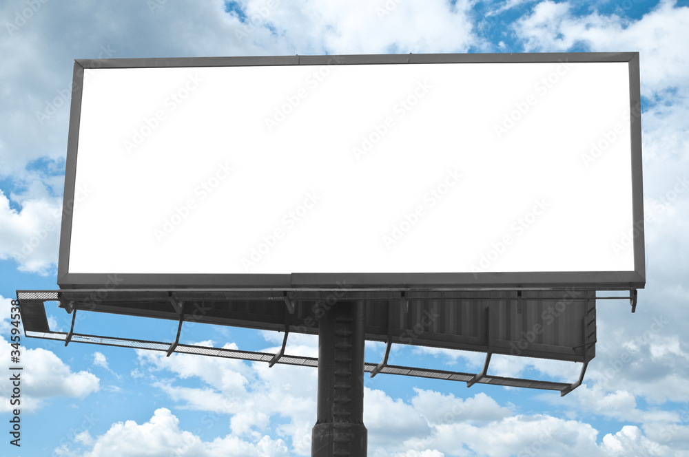 Empty billboard against blue sky Empty billboard against blue sky
