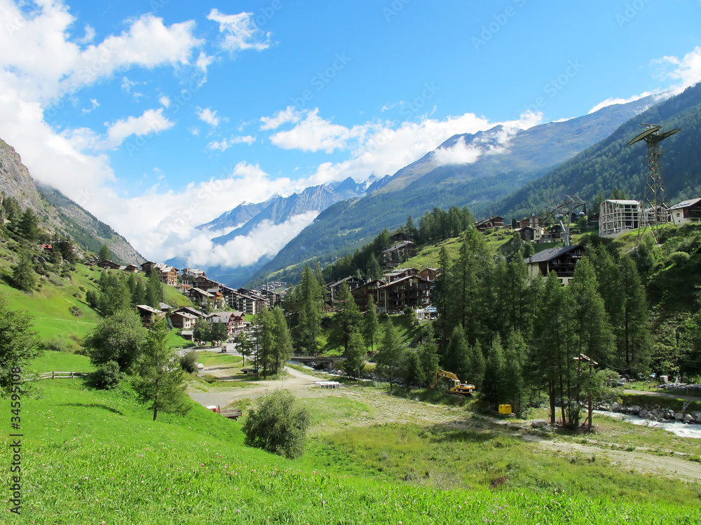 View of Zermatt valley