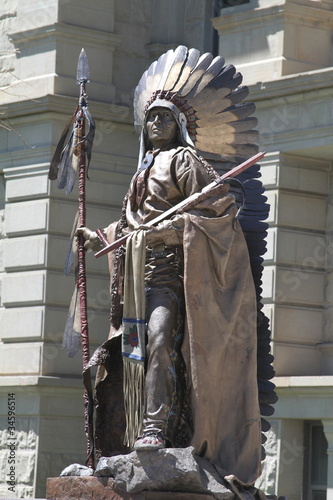 Cheyenne Wyoming indian statue