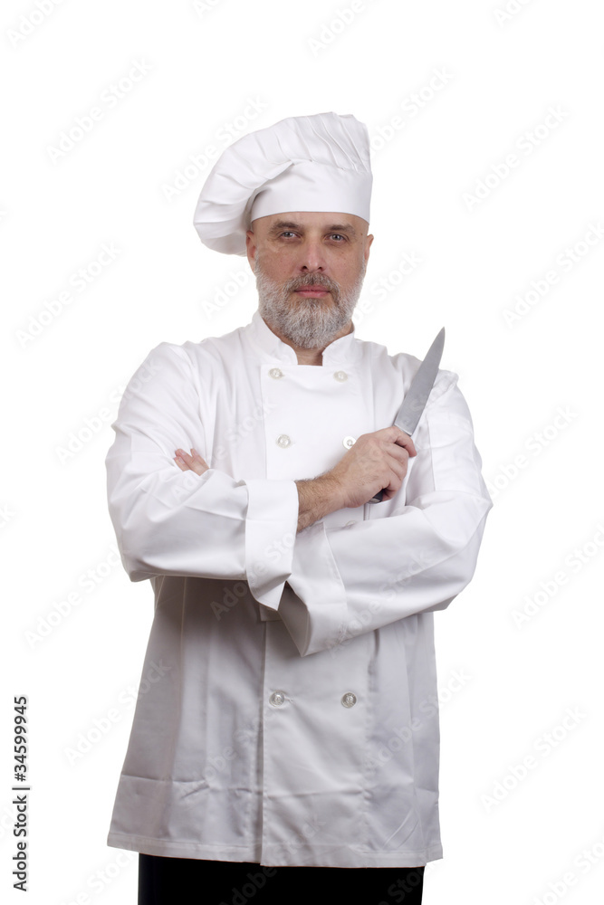 Portrait of a Chef with a Knife