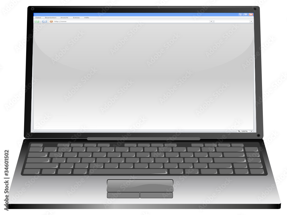 Laptop mit Internet Website Laptop mit Internet Website