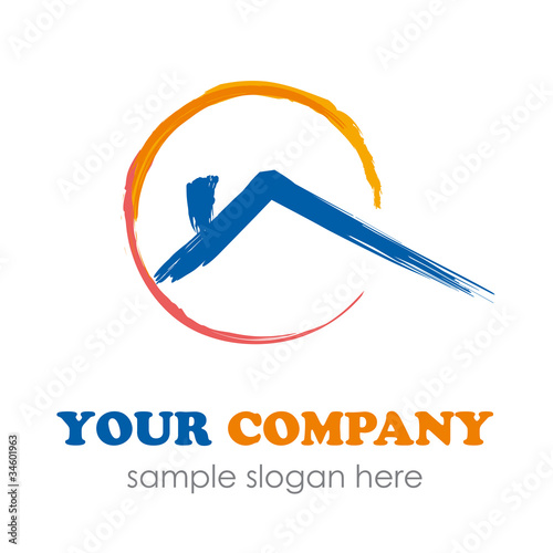 Logo House, marking pen # Vector