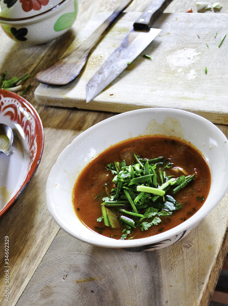 Fresh bowl of Tom Yum Soup Fresh bowl of Tom Yum Soup