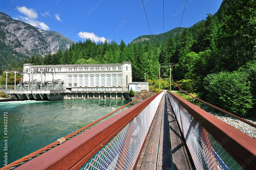 The George Power House and suspension bridge