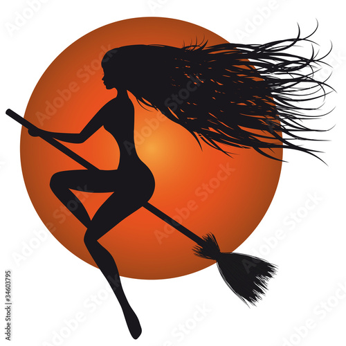 Halloween witch silhouette