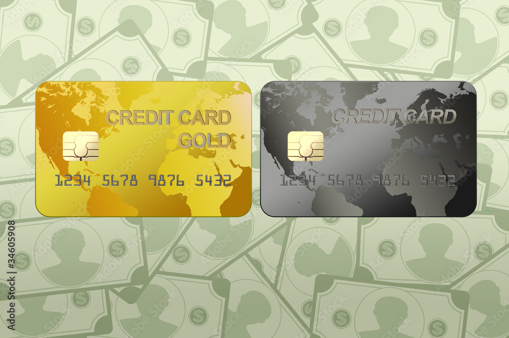 Credit card with money Credit card with money