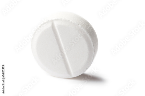 Pill on white background