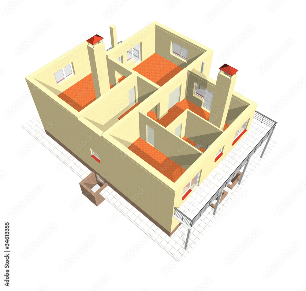 Apartment the top view Apartment the top view